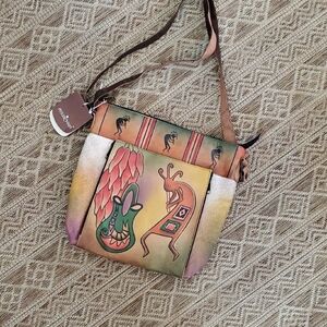 Anuschka Multicolor Artistic Shoulder Bag